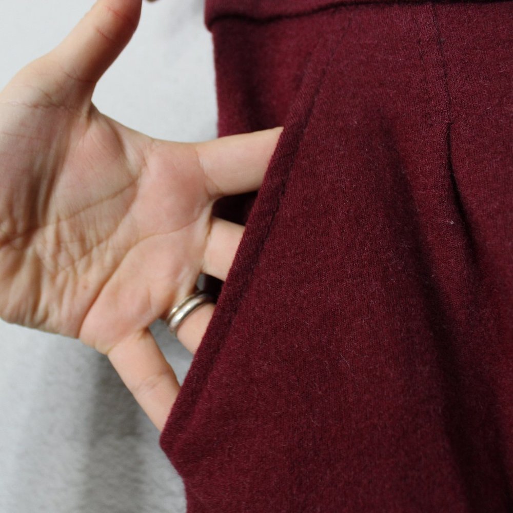 Vintage Bleyle for Hooper Maroon Wool Maxi Skirt sz 14 - Picture 6 of 7